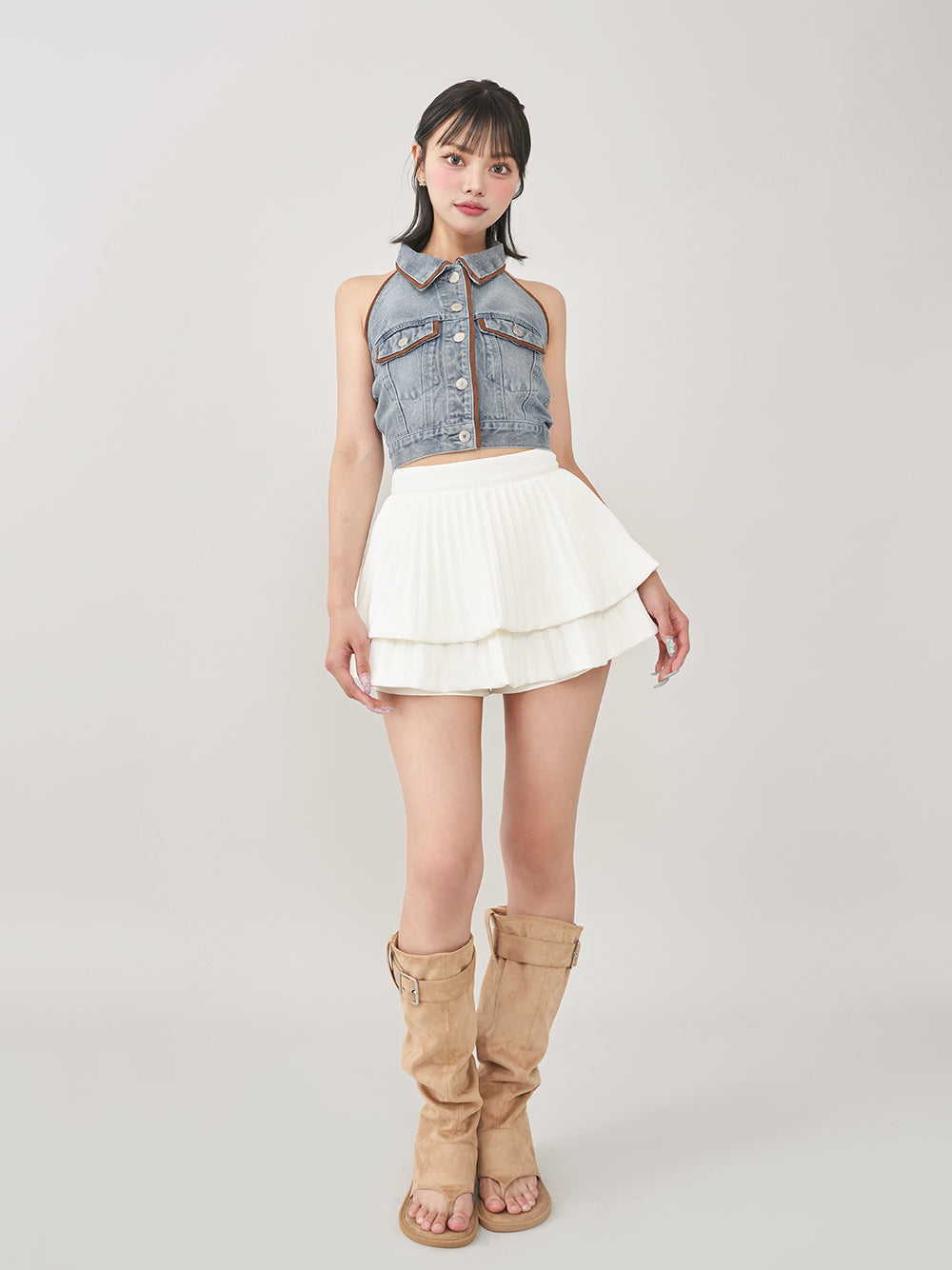 スウェードパイピングデニムトップス – Darich (ダーリッチ)