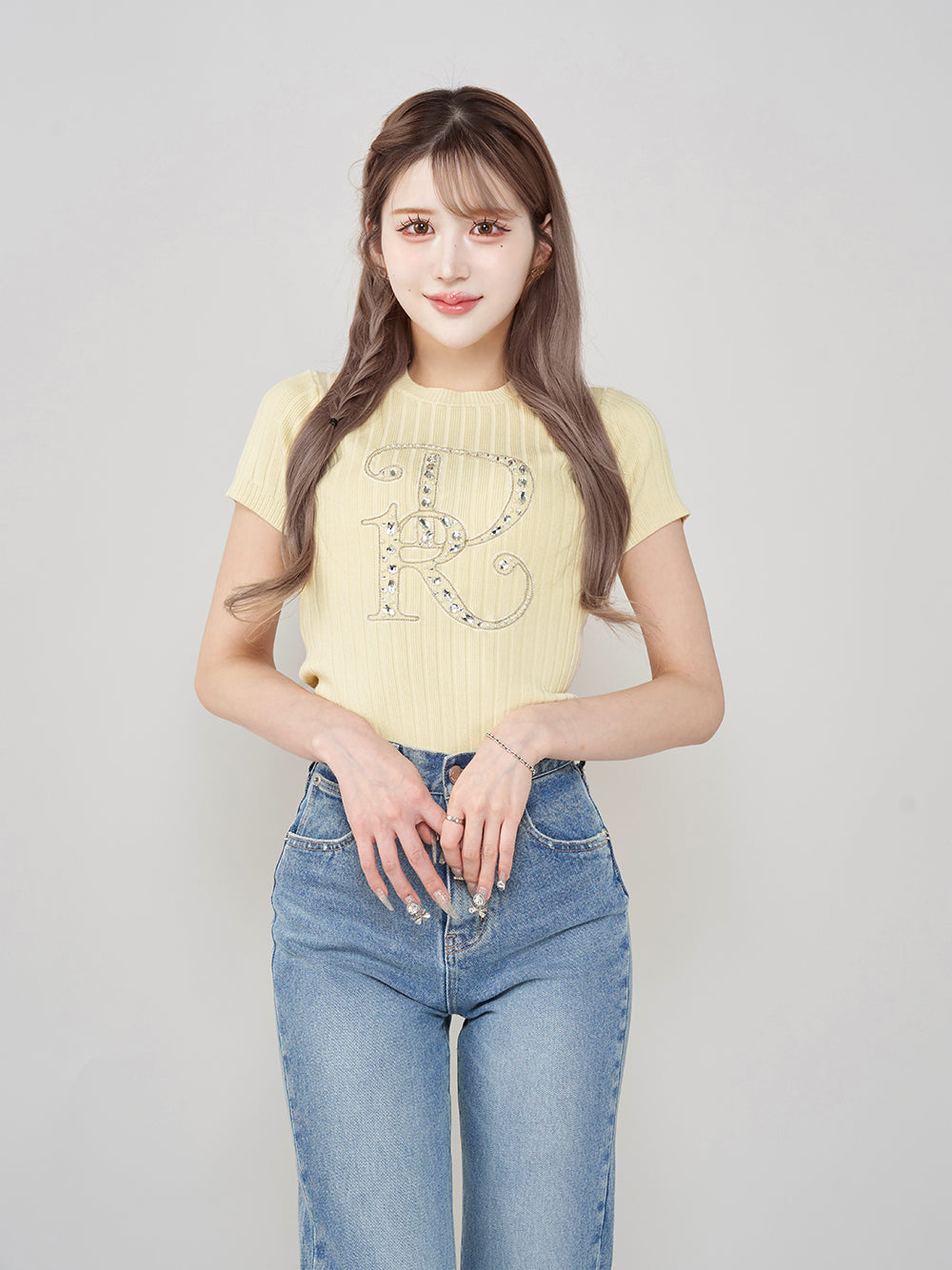 ギンガムチェックロゴニットトップス – Darich (ダーリッチ)