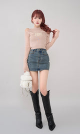 レイヤードライクロゴニットトップス – Darich (ダーリッチ)