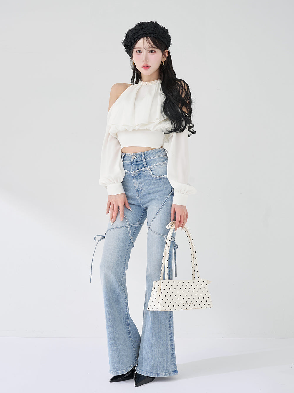 パールネックアメスリブラウス – Darich (ダーリッチ)