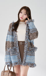 ツイードボーダーニットカーディガン – Darich (ダーリッチ)