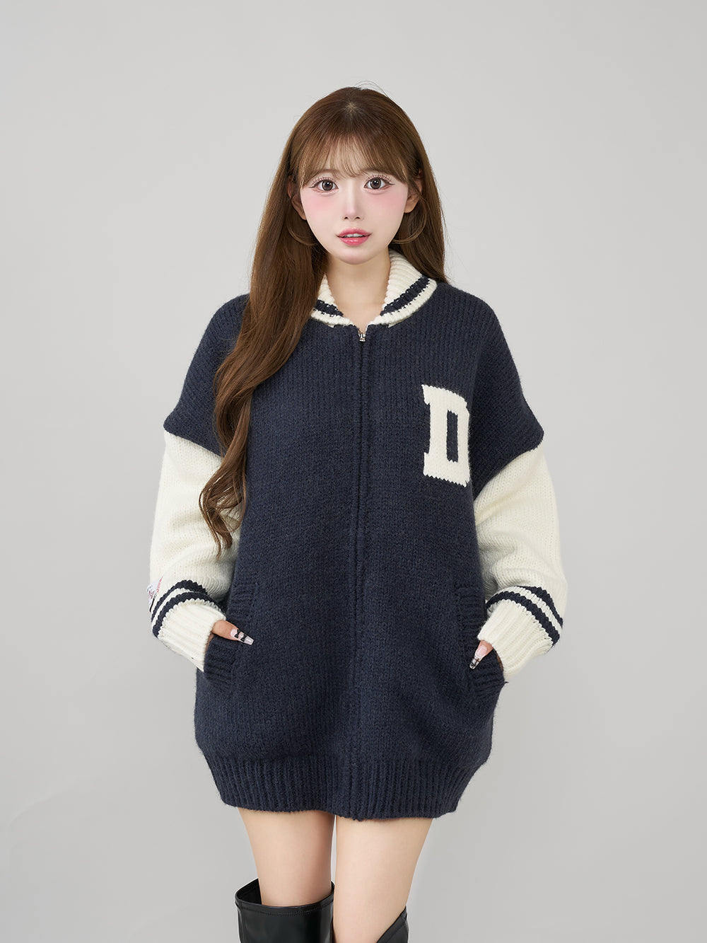 ハートロゴローゲージニットチュニック – Darich (ダーリッチ)