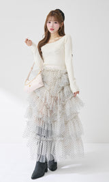 ビジューロゴボートネックニットトップス – Darich (ダーリッチ)