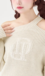 ケーブルロゴアシメニットトップス – Darich (ダーリッチ)