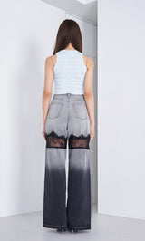 スカラップレースデニムロングパンツ – Darich (ダーリッチ)