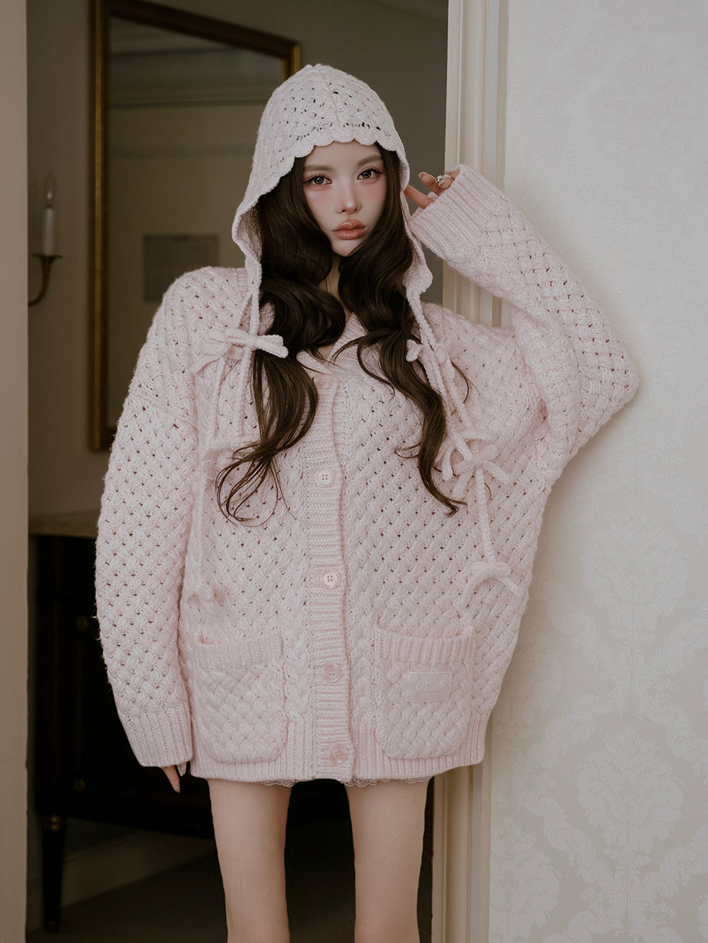 ステッチリボンオープンニットトップス – Darich (ダーリッチ)