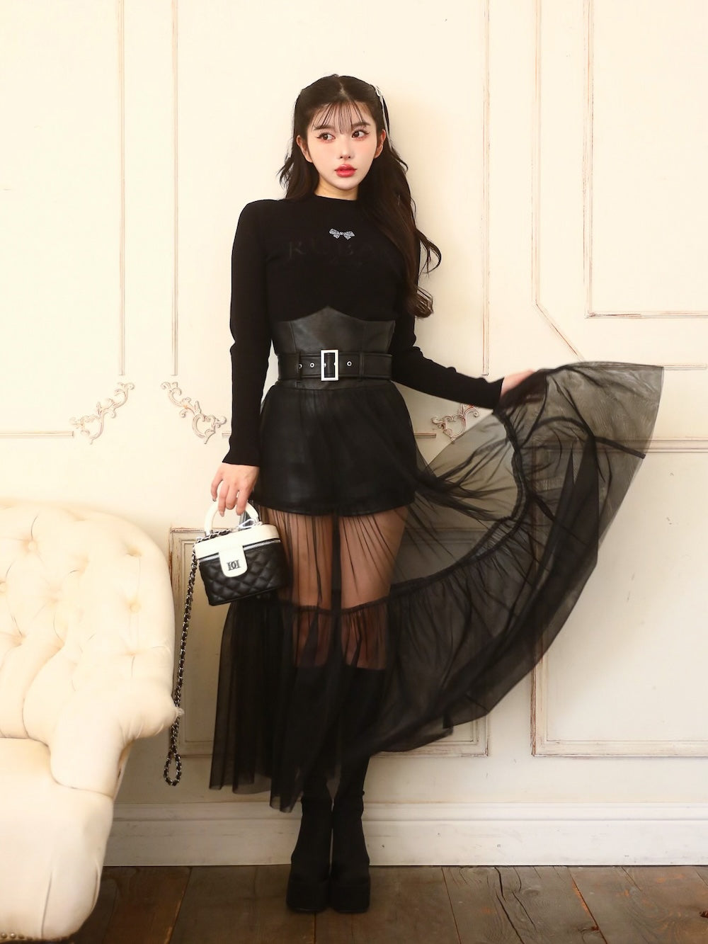 コルセットチュールロングスカート – Darich (ダーリッチ)