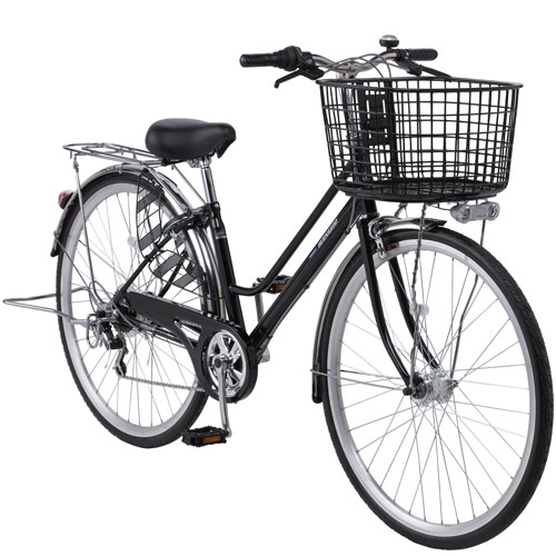 店舗受取限定】パンクしない自転車 シティ通学車 27インチ 外装6段