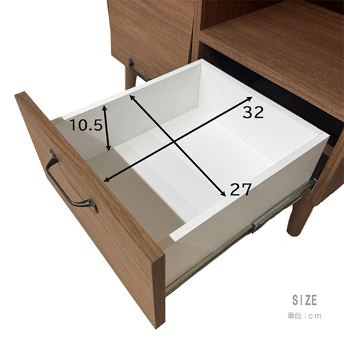 北欧スタイルの脚付き幅72cmの国産キャビネット! CN-GY-W72-WN 後藤