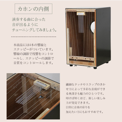 日本製 打楽器 カホン(スナッピー付・響線8本) TCA-3-BR 友澤木工
