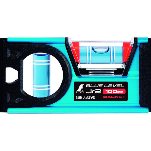 ブルーレベル Jr．2 100mm マグネット付 73390 シンワ 水平器