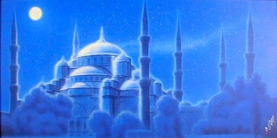 平山郁夫 皓月ブルーモスク－イスタンブール(巧藝画)