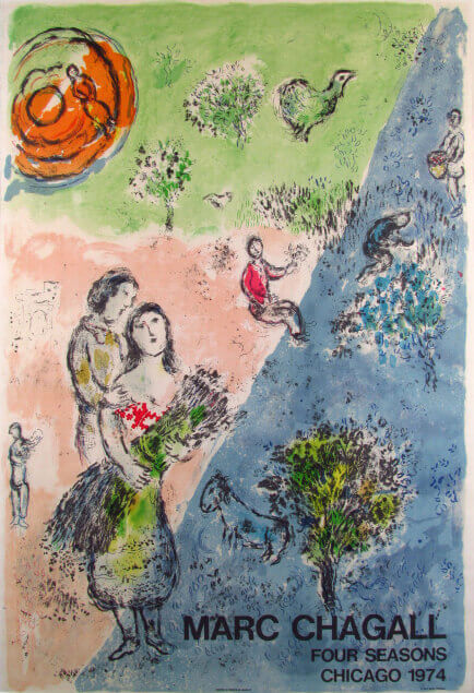 シャガール 四季（リトグラフポスター）