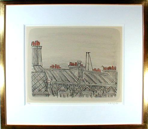 香月泰男 パリの屋根より