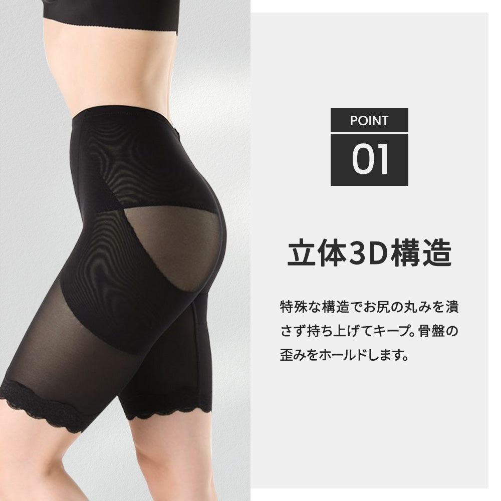 ガードルショーツ｜ハイウエストでヒップアップ｜締め付けゼロ｜L～XXL