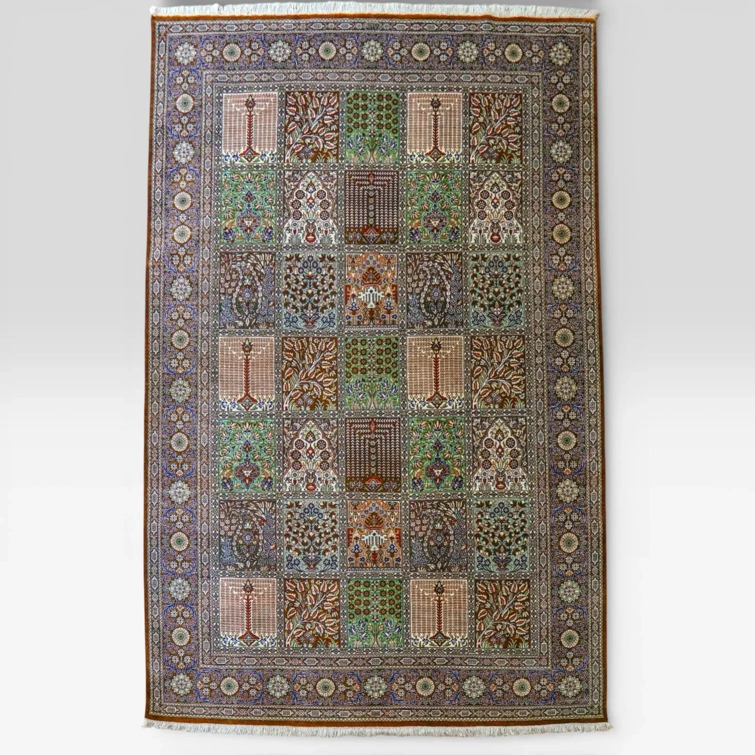 ペルシャ絨毯 クム産 シルク 100% - Decorworks