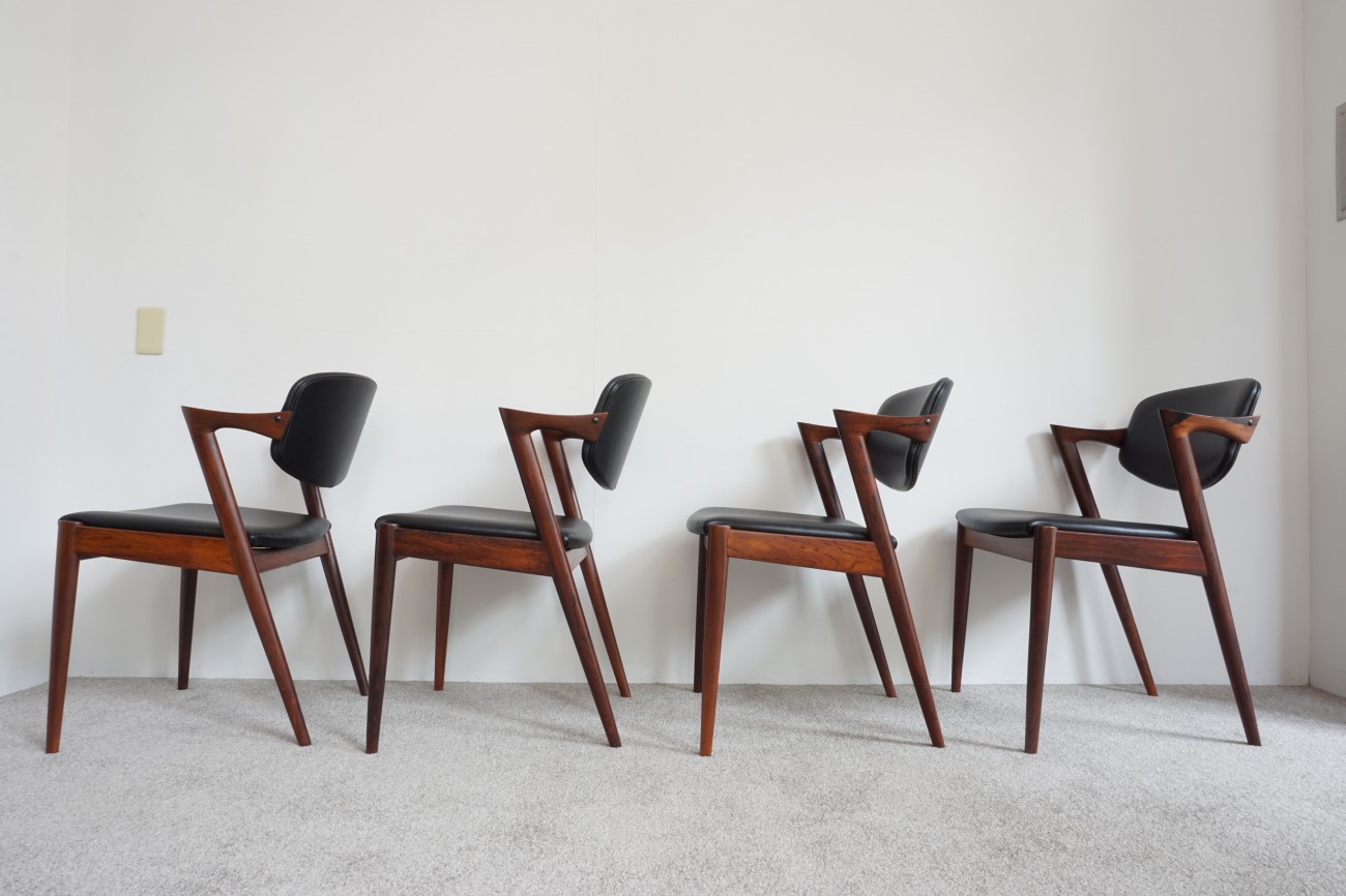 Kai kristiansen Schou Andersen Mobelfabrik No.42 Rosewood×leather