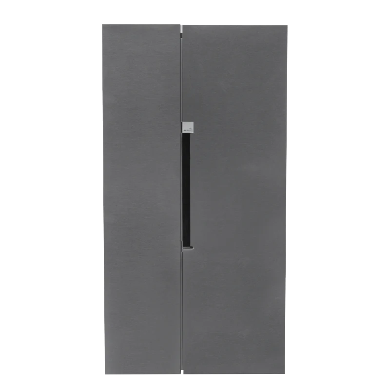 Defy | 496lt Elegant Black Glass Side-by-Side Fridge Freezer