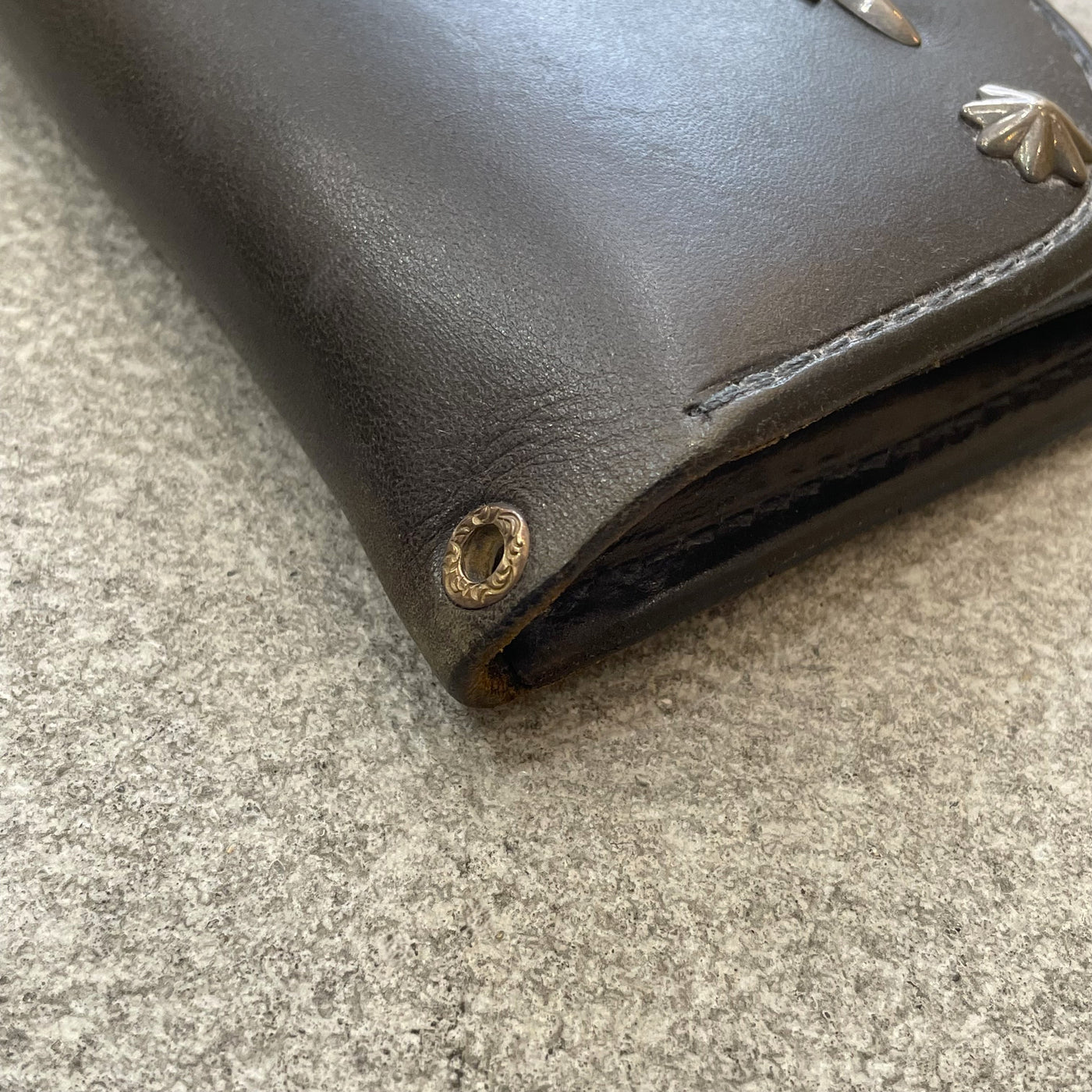 ゴローズ goro's カスタム二つ折り長財布(黒)※ウォレットチェーン用