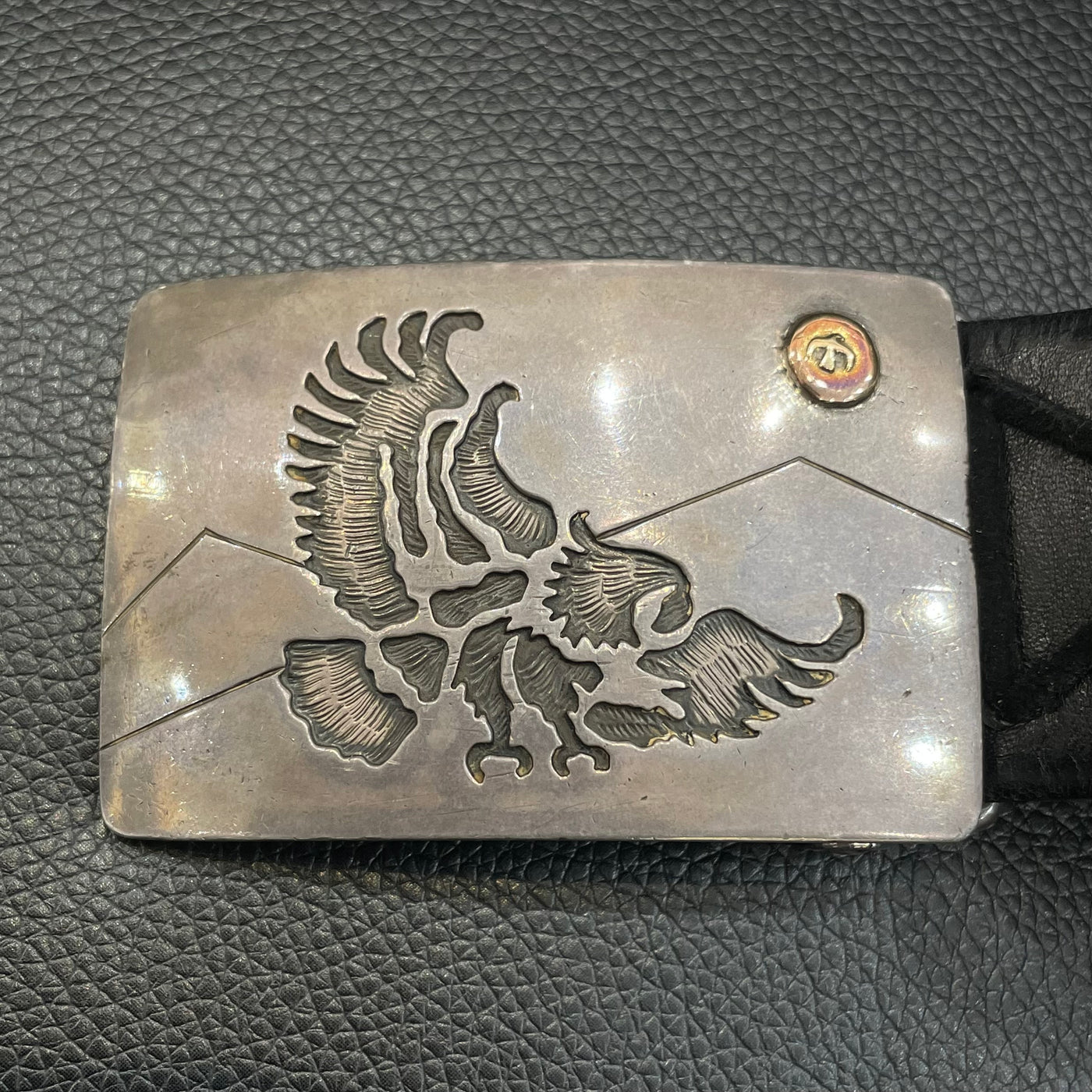 ゴローズ goro's [希少][特注]影彫りバックルベルト(黒)※ネーム※年号