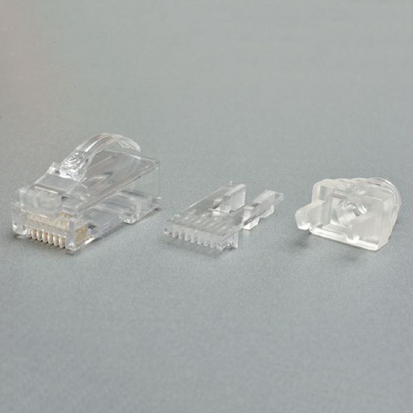 NSP28B 日本製線 細径Cat5e・Cat6用モジュラープラグ(ブーツ付き) 100