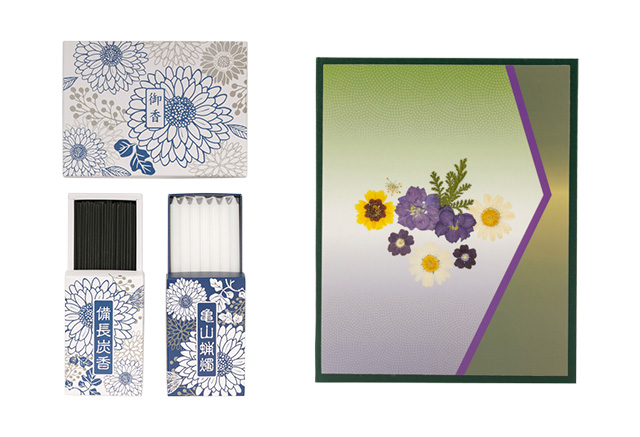 ノースポール 線香ろうそくセット｜弔電｜押し花 | 電報の申込はKDDI