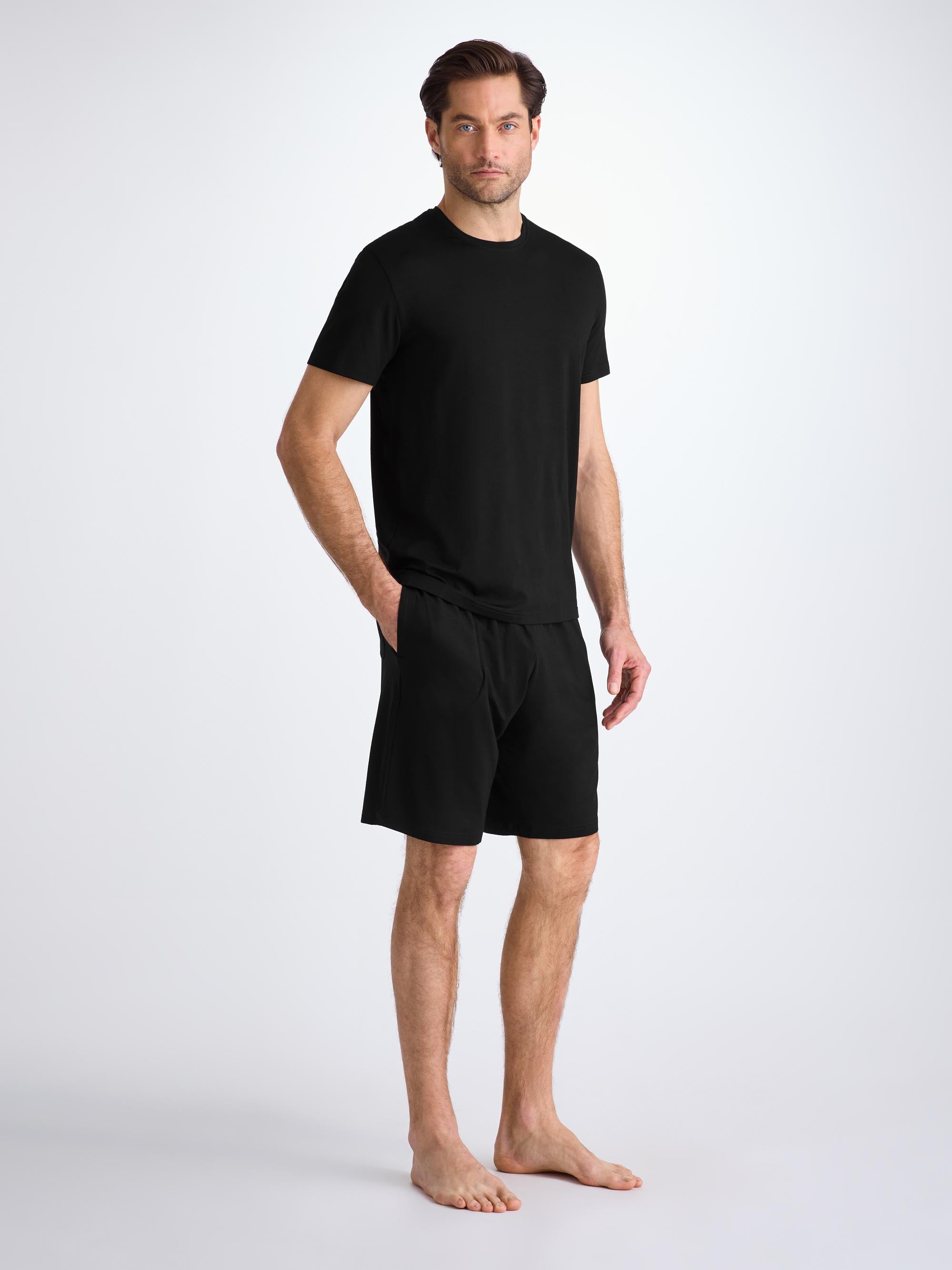 Mens Jersey Shorts Basel Modal Black | Derek Rose