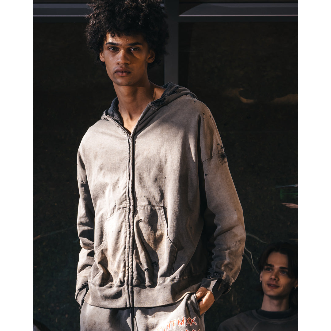 Saint Mxxxxxx (セントマイケル) DOUBLE FACE ZIP HOODIE SM-MK8-0000