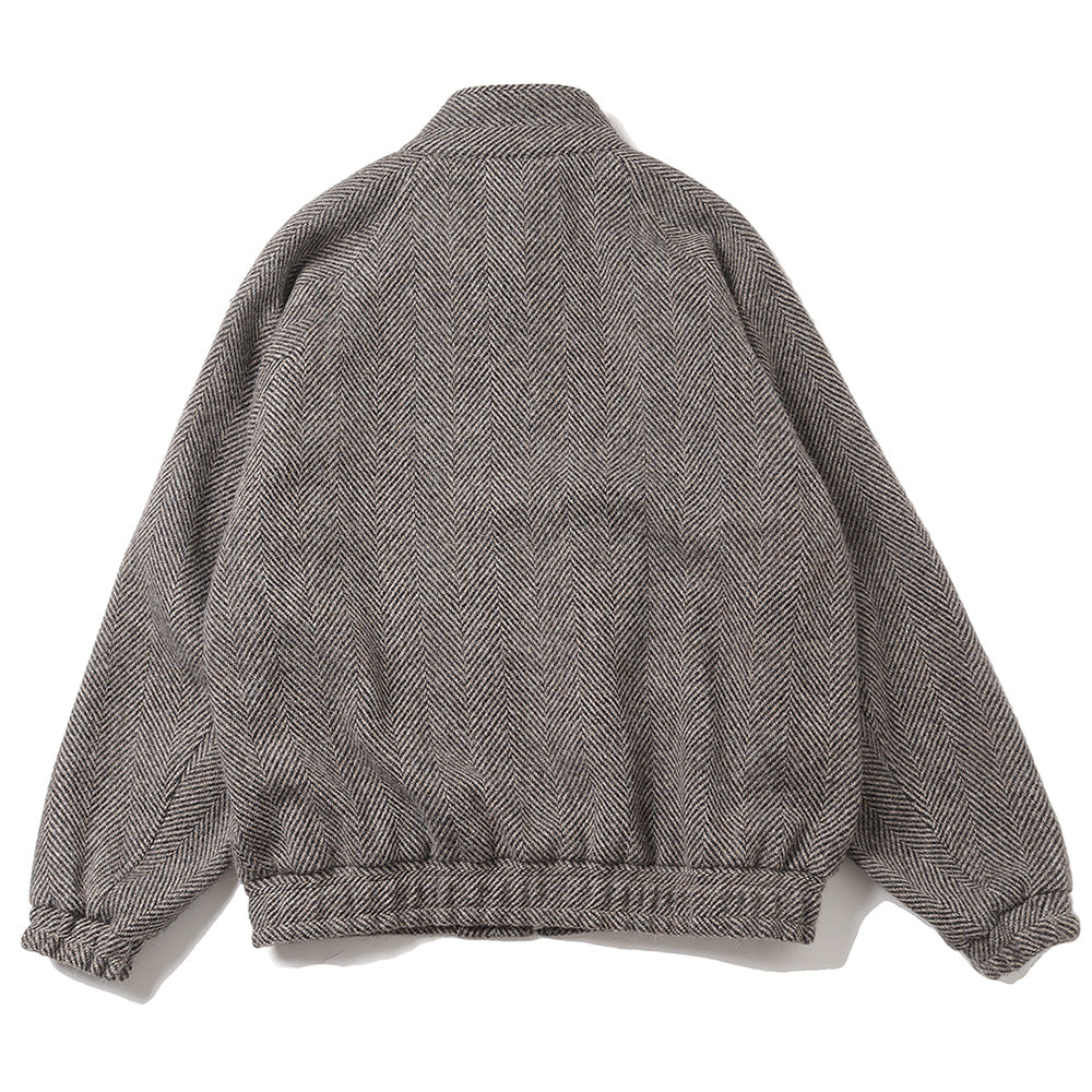 LAMA SHETLAND WOOL TWEED ZIP BLOUSON (A24AB03LS) | AURALEE