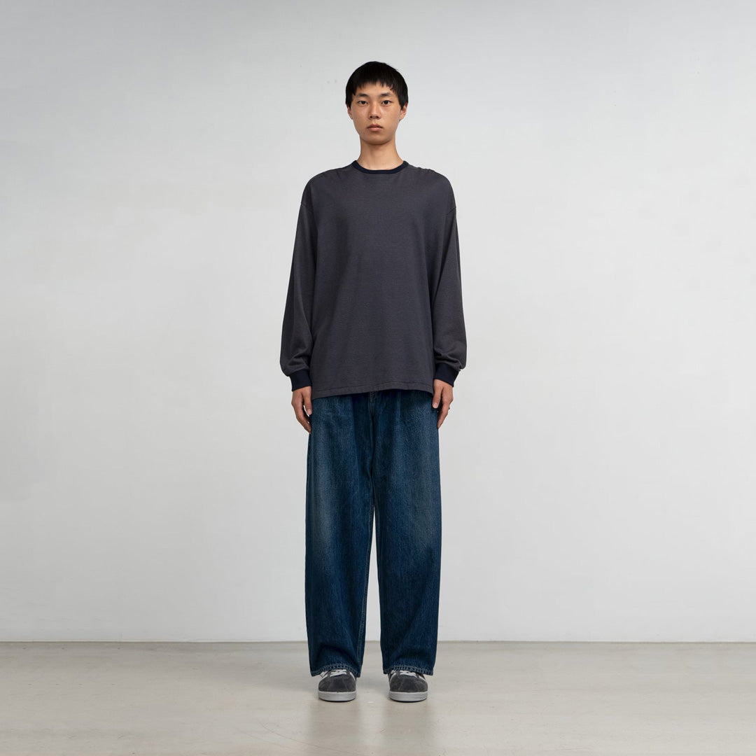 Graphpaper) Selvage Denim Two Tuck Pants(DARK FADE) (GU261-40061DB