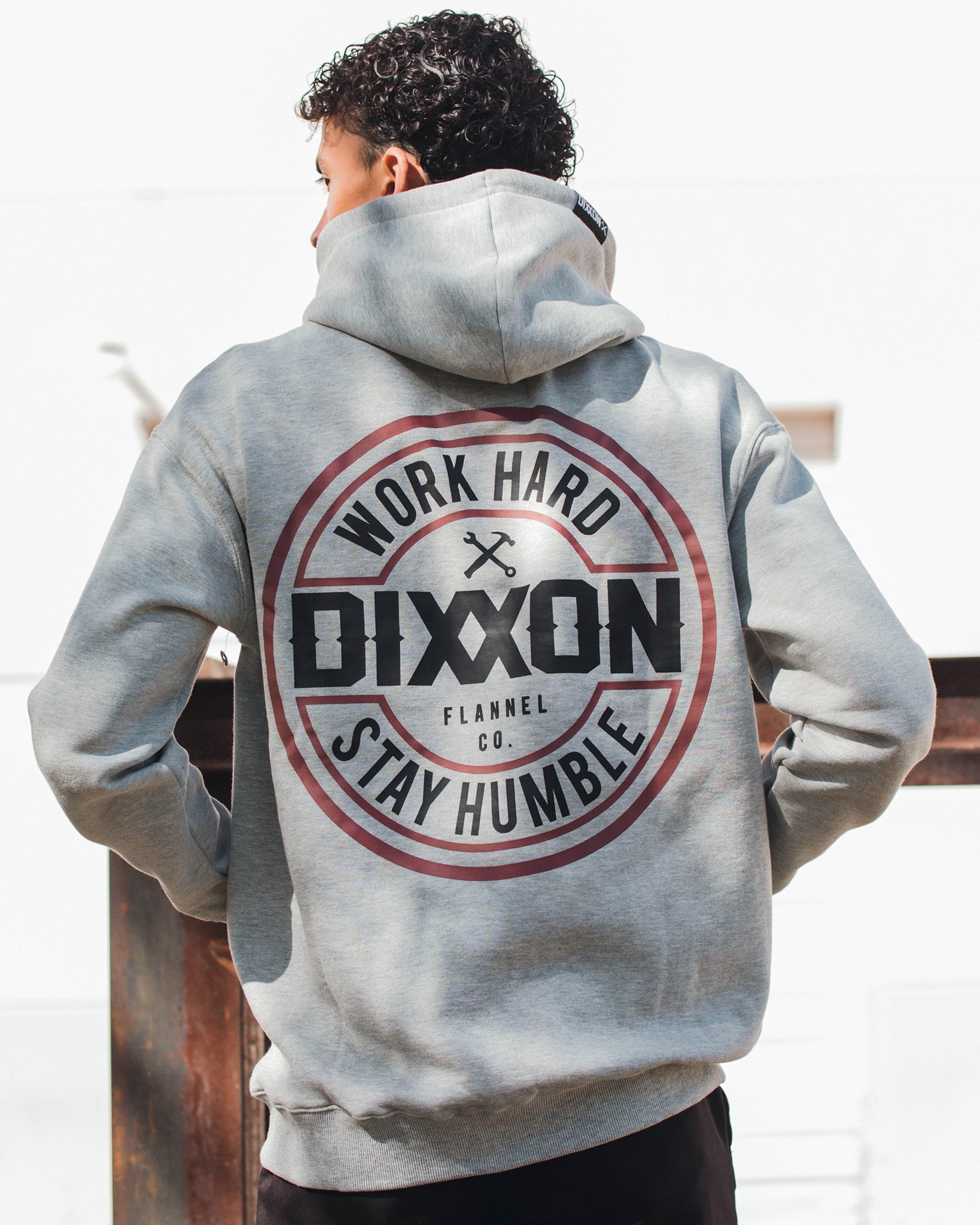 Brown & Black Corpo Zip Up - Heathered Gray | Dixxon