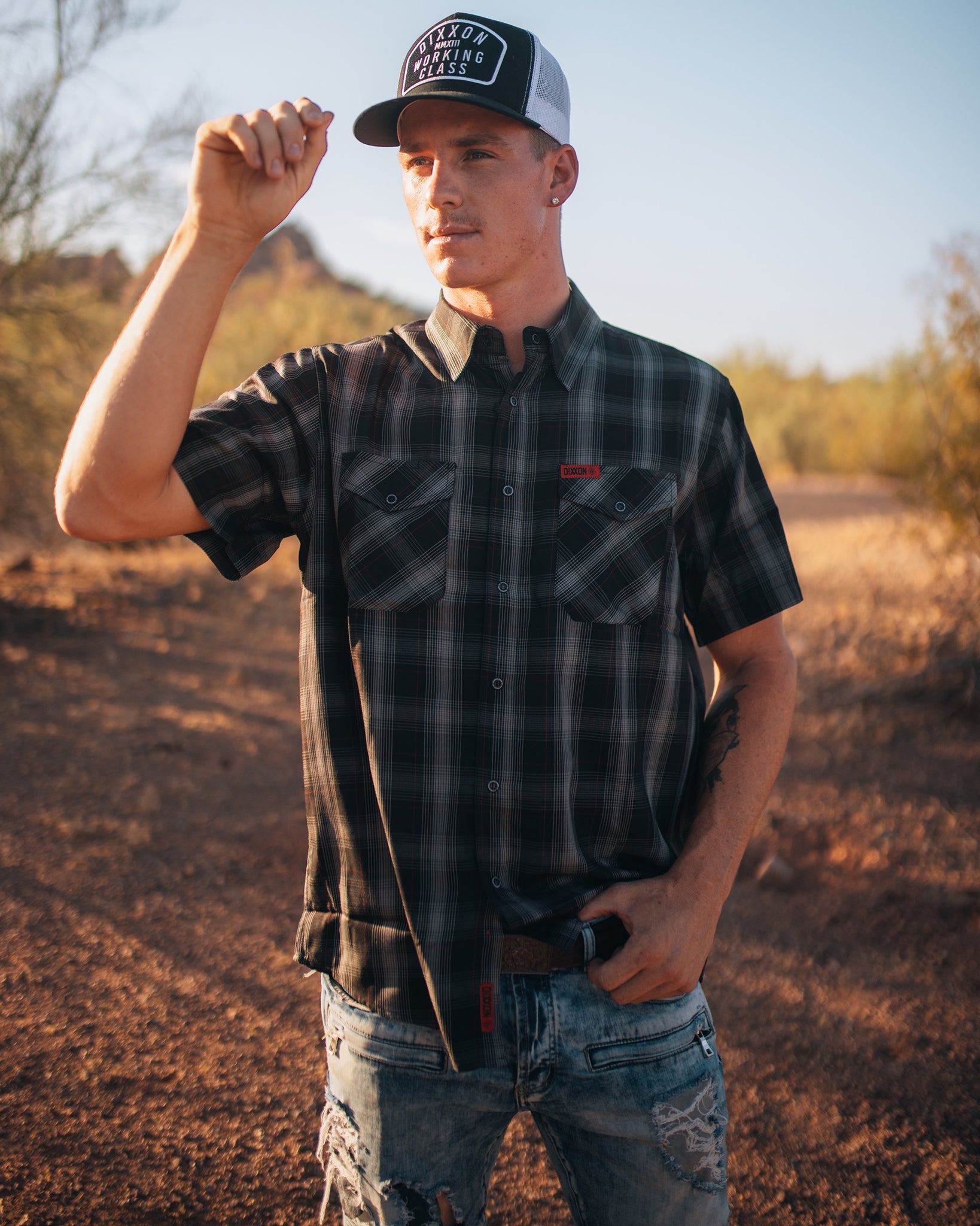 Crosshair Bamboo Short Sleeve: Dixxon's Stylish Plaid Shirt