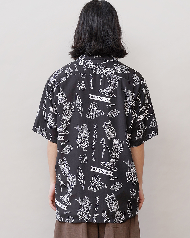 LUCKY / BLACK | Aloha Blossom (MEN)(アロハブロッサム) | SHIRTS