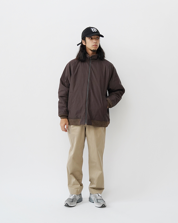 STAND COLLAR ZIP BLOUZON / BROWN | YAECA (MEN)(ヤエカ) | OUTER