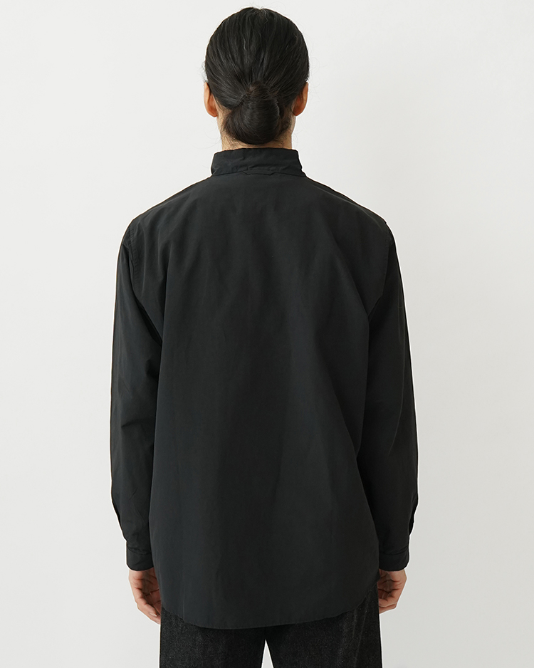 STAND-UP COLLAR - COMFORT SHIRT / BLACK | YAECA (MEN)(ヤエカ