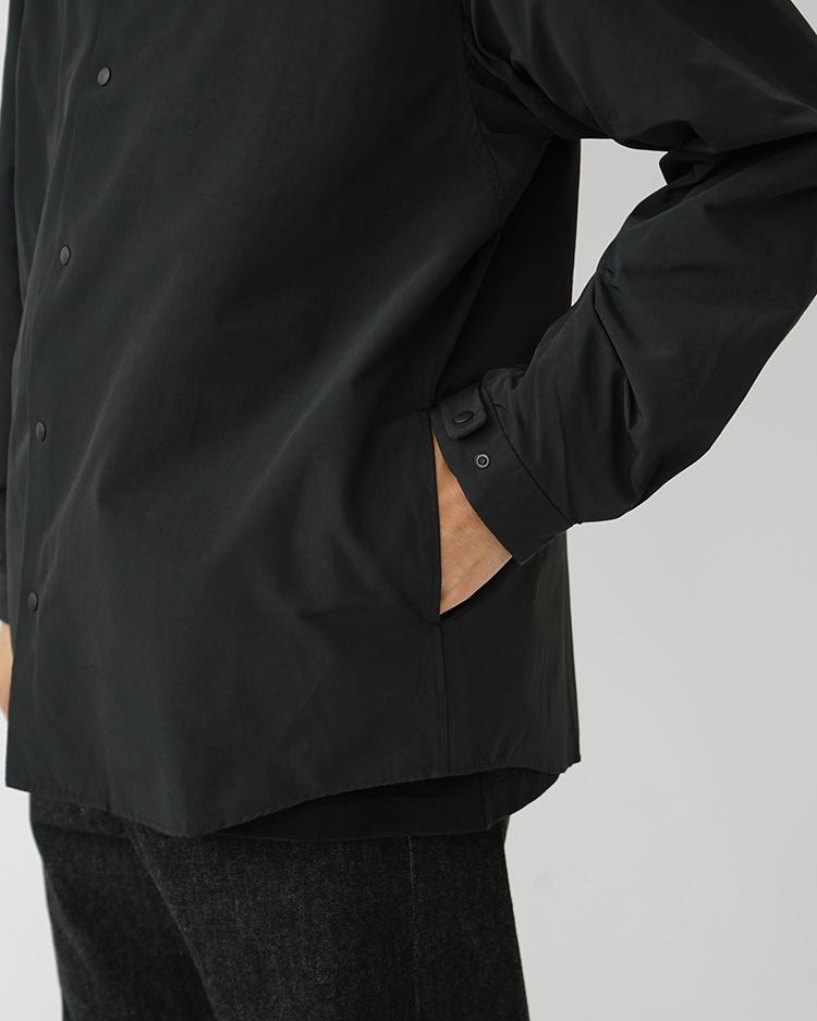 STAND-UP COLLAR - COMFORT SHIRT / BLACK | YAECA (MEN)(ヤエカ