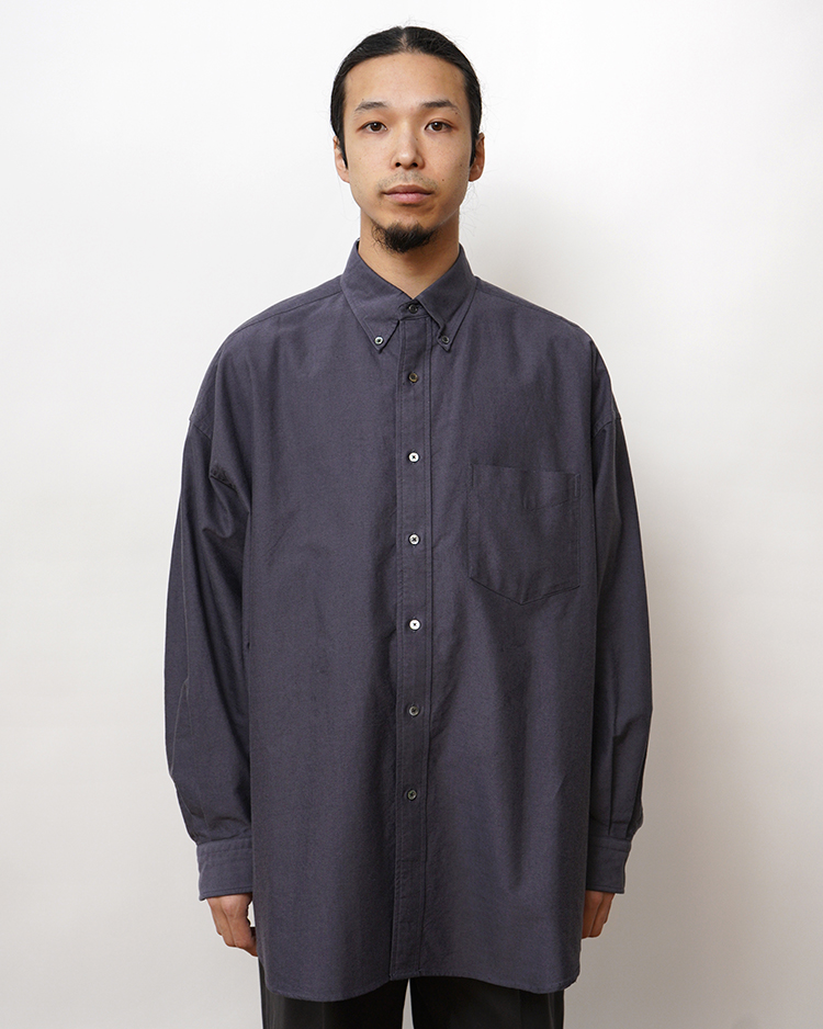 Oxford L/S Oversized B.D Shirt / GRAY | Graphpaper (MEN)(グラフ
