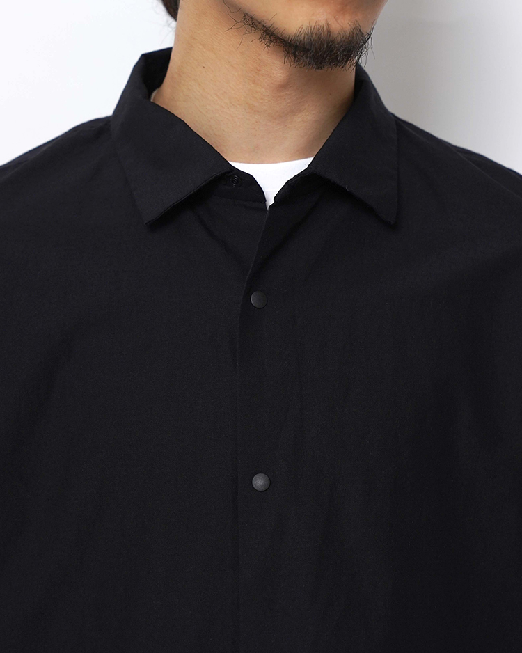 EXTRA WIDE - S/S COMFORT SHIRT / BLACK | YAECA (MEN)(ヤエカ