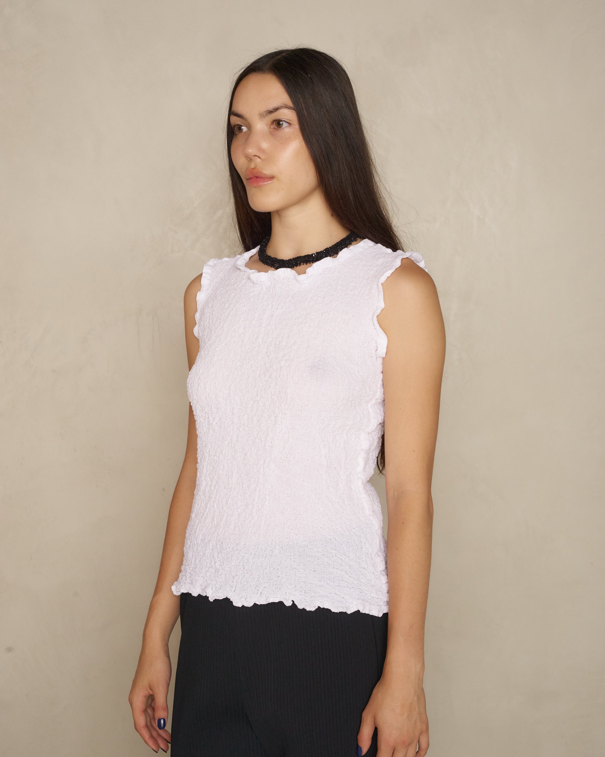 White Classic Cauliflower Tank – Dilettante