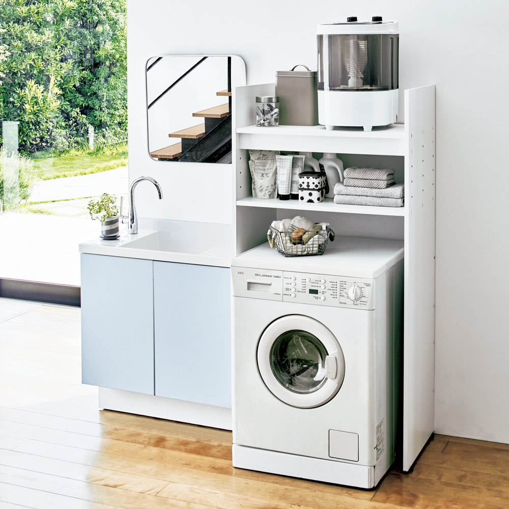 がっちり安定 造り付けのような乾燥機置き台 奥行44.5cmタイプ 幅77cm