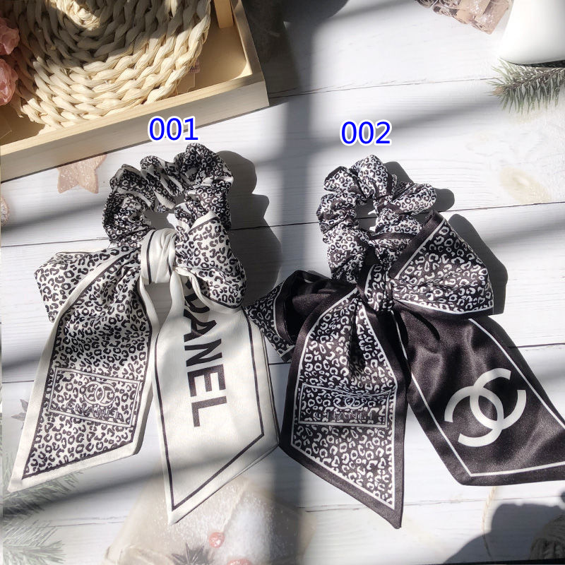 Chanel シャネル リボン ヘアアクセサリー シュシュ 蝶結び 髪飾り