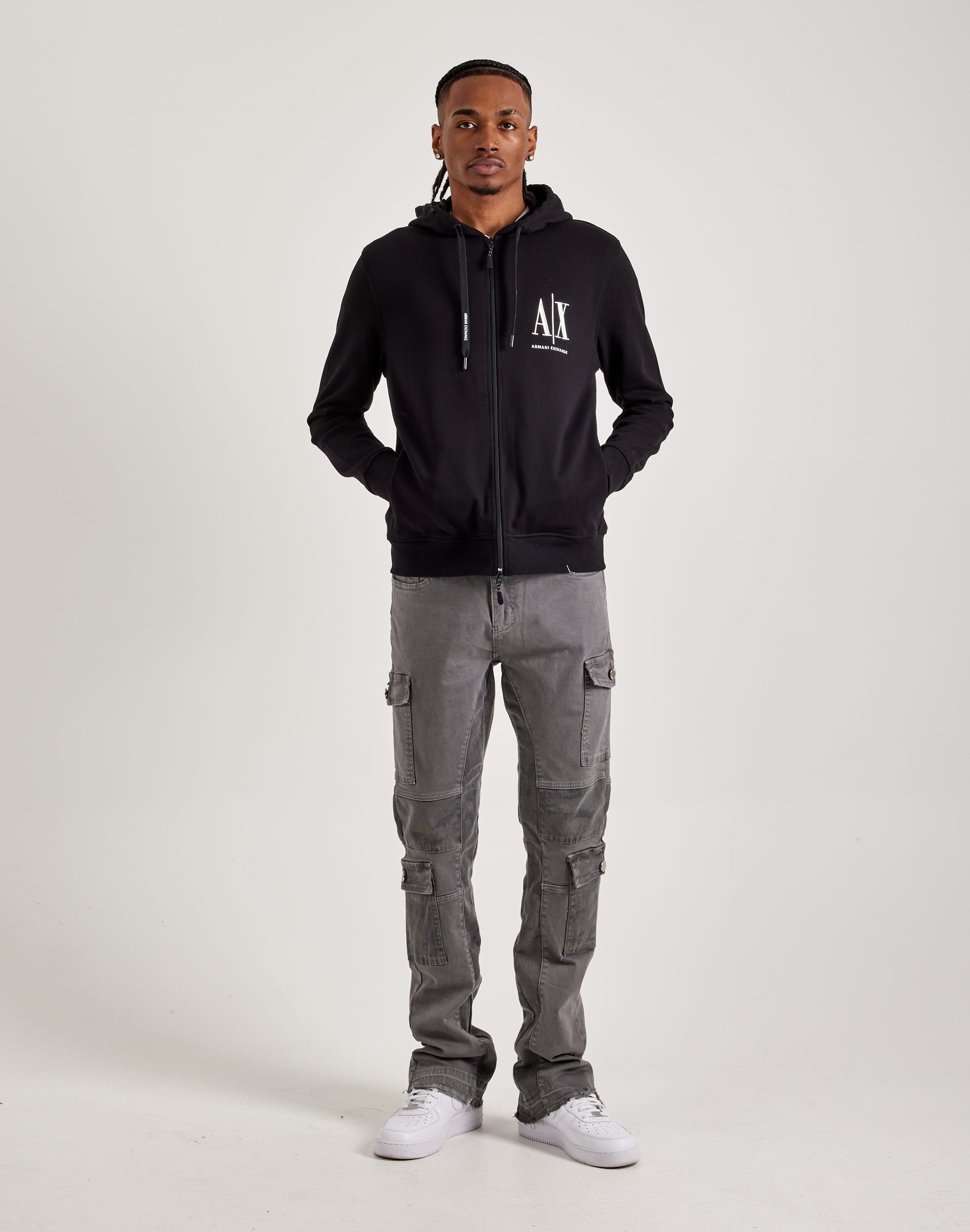 Armani Exchange Icon Logo Full-Zip Hoodie – DTLR