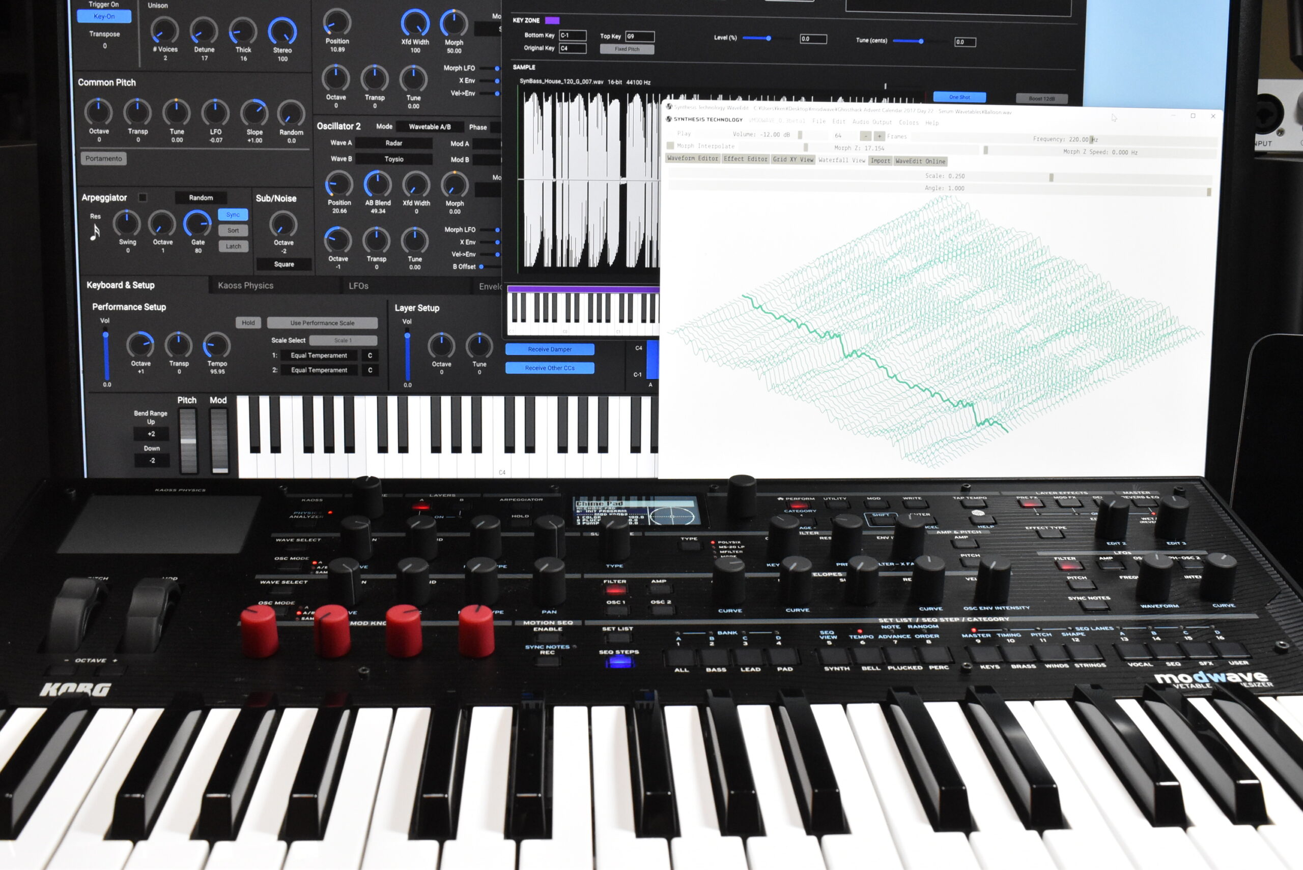 1985年発売のDW-8000を進化させたKORG modwaveはPCとの連携でより深い