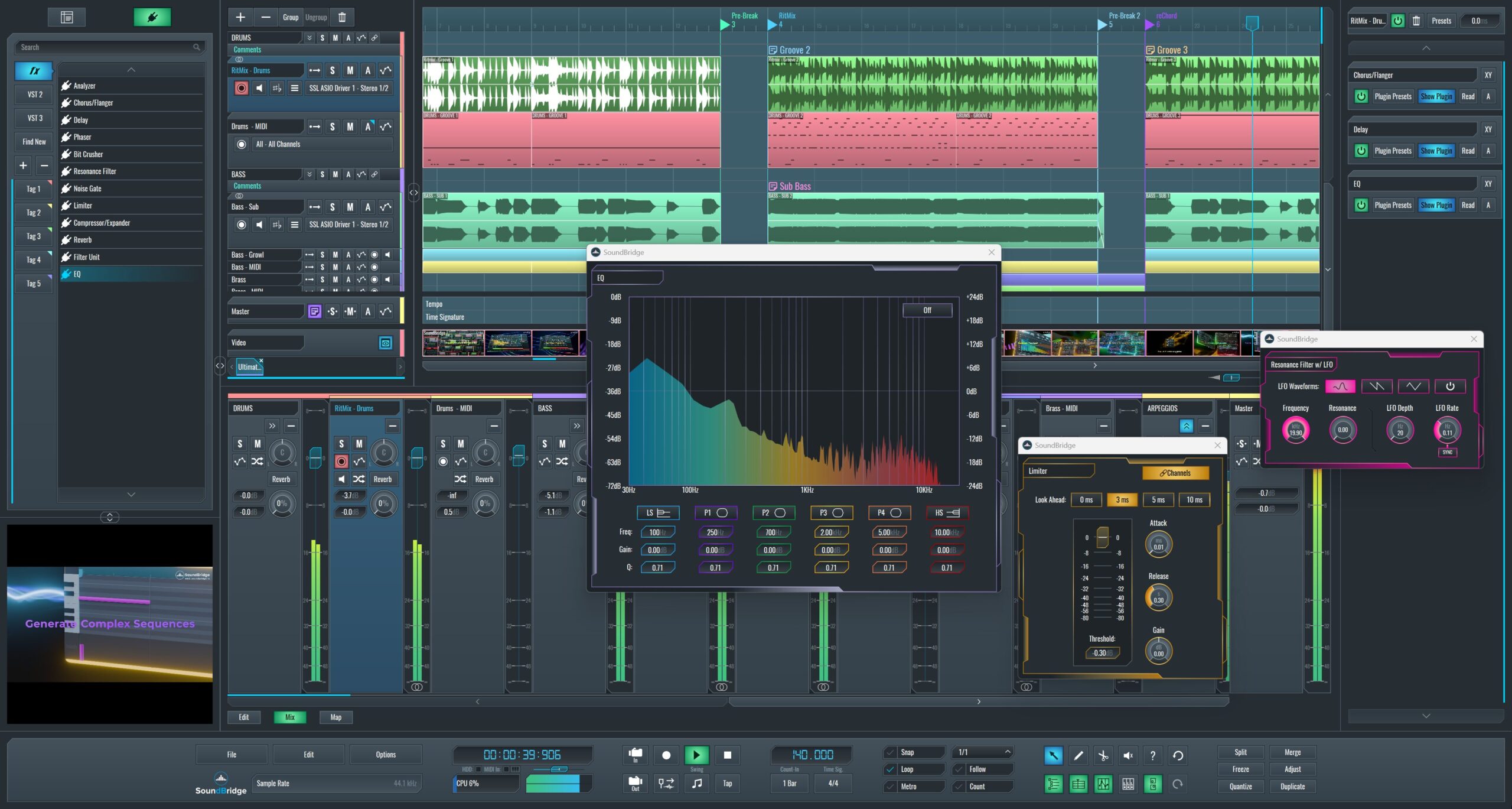 無料のDAW、SoundBridgeが日本上陸。Win/Mac対応でVSTプラグインも使え