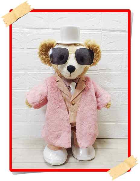 予約受付中】ダッフィー 衣装 Sサイズ (身長43cm) Number 風 ピンク