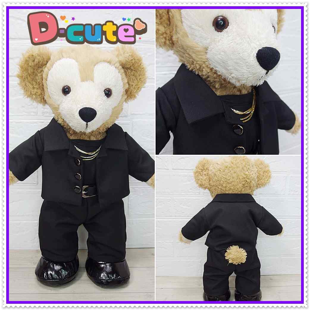 ダッフィー 衣装 Sサイズ (身長43cm) LIVE 黒ジャケット コスチューム