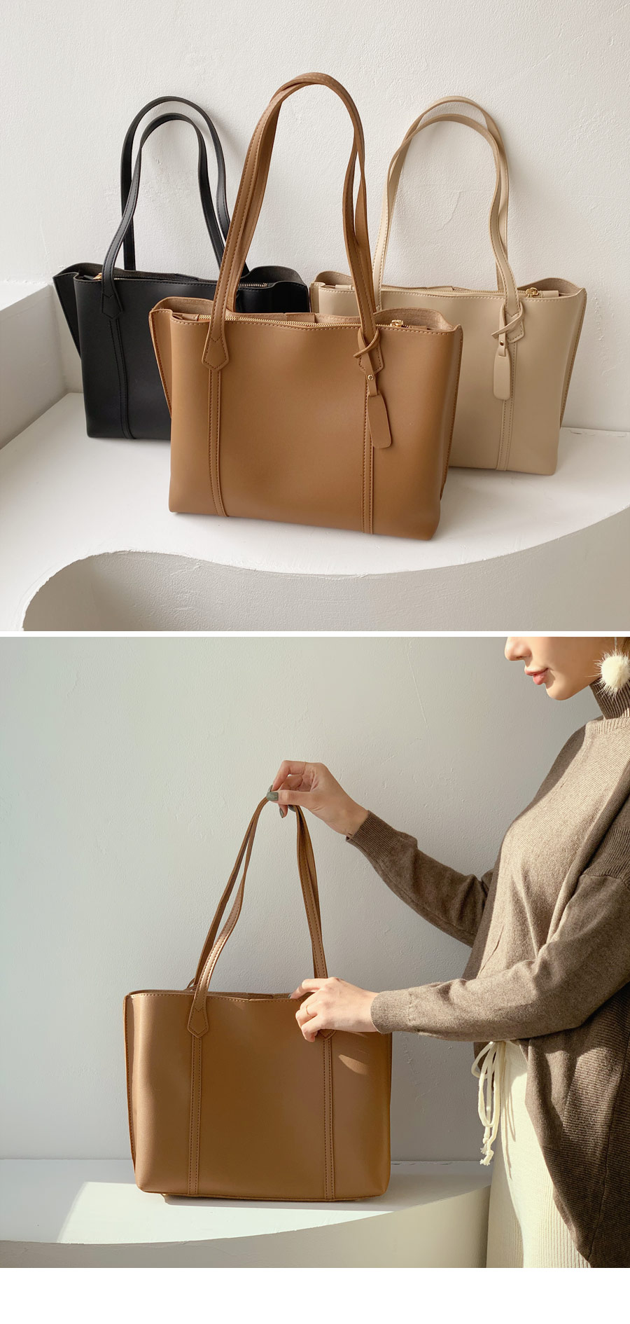 スクエアトートバッグ・全3色 | レディースファッション通販 - DHOLIC