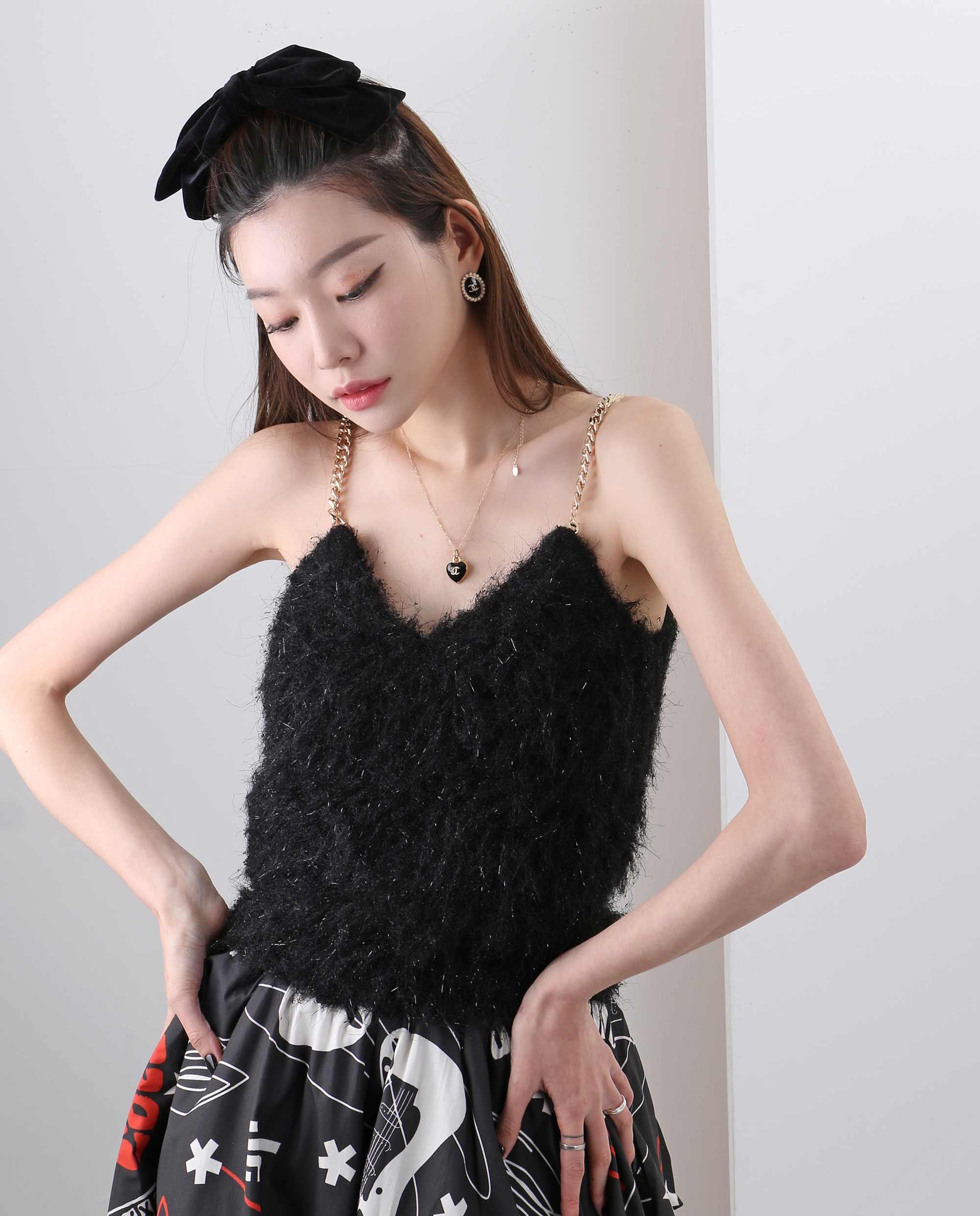 HYSTERIC GLAMOUR キャミソール チェーンストラップ付き HYSTERIC