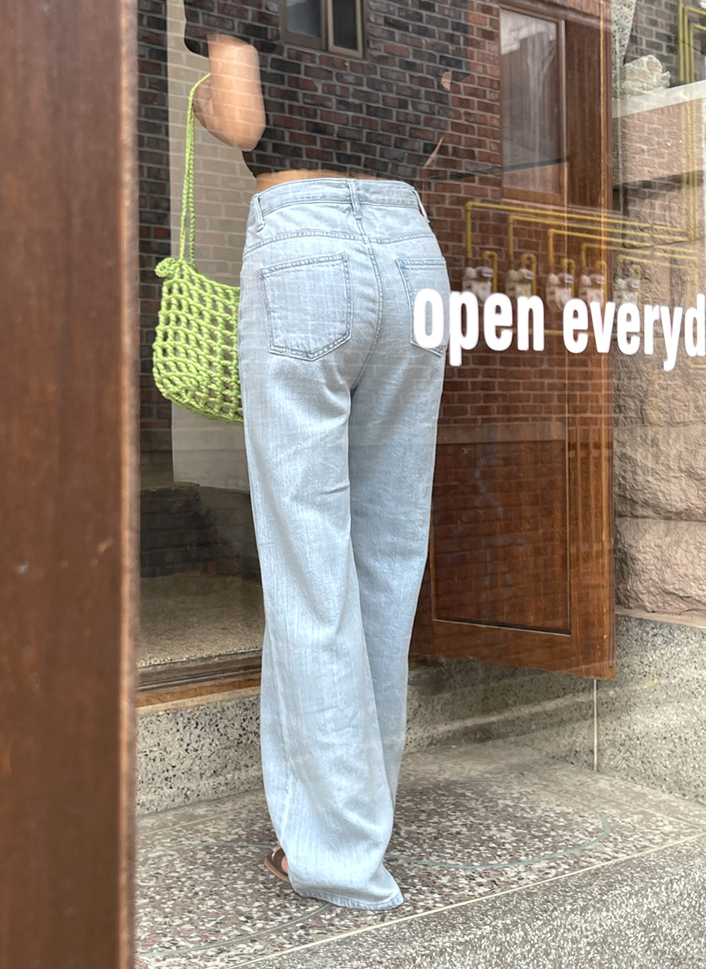 ライトブルーワイドデニムパンツ | レディースファッション通販 - DHOLIC