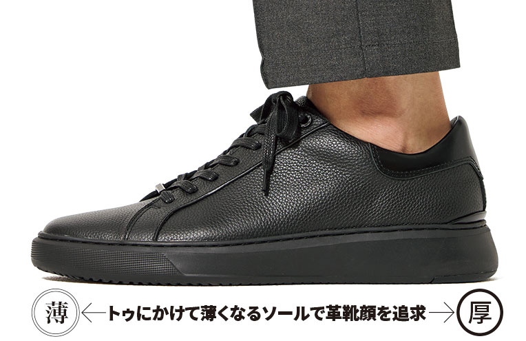 足元から美ジネスマンになれる「デバイス 1」のオールブラックがNo.1